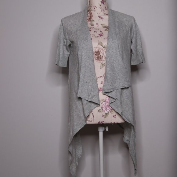 EXPRESS 100% Cotton Waterfall Drape Front Cardigan - Picture 2 of 16